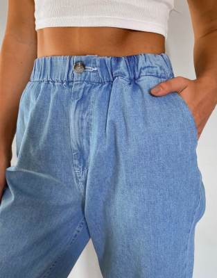 lightweight denim joggers