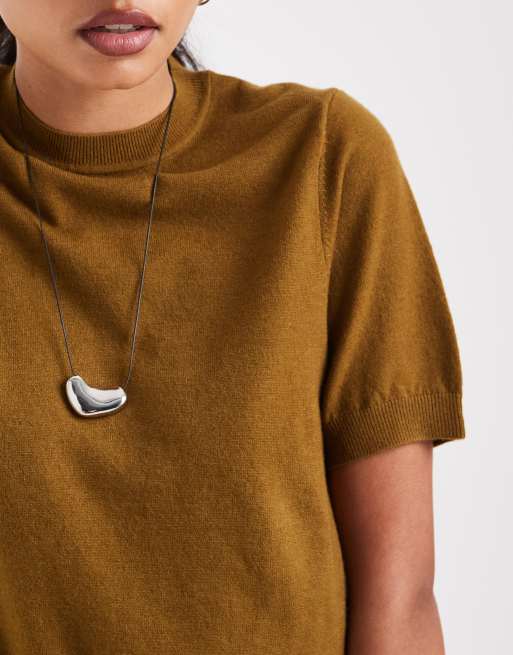 ASOS DESIGN lightweight knit tee in olive, 3 of 4
