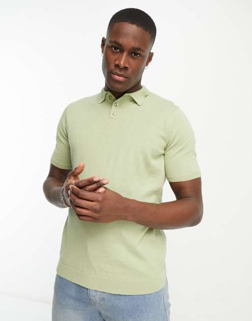 Knitted cotton 2024 polo shirt