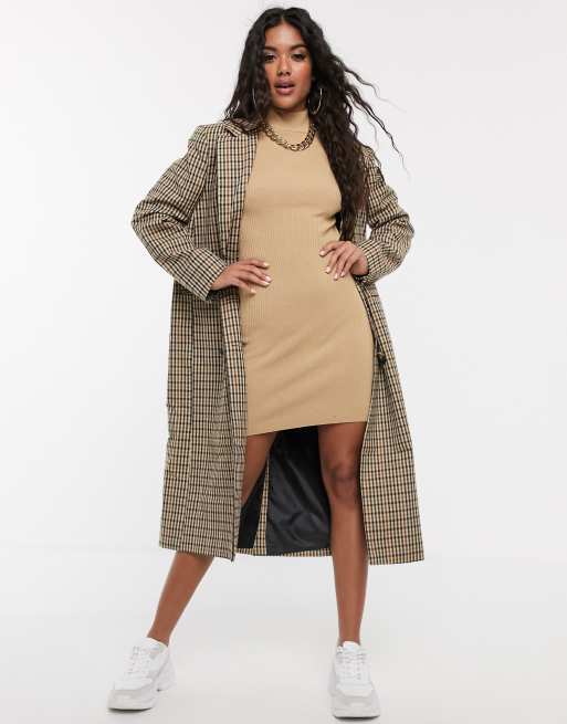 Asos hot sale check coat