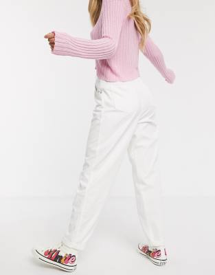 asos white mom jeans