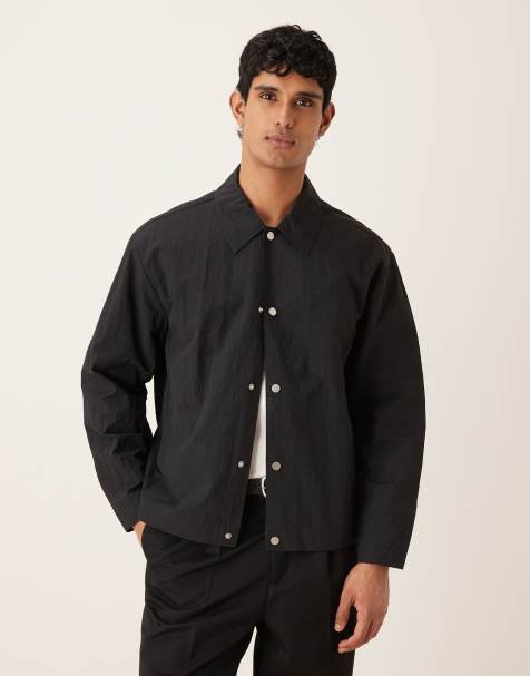 ASOS DESIGN lightweight nylon jacket in black - view 1