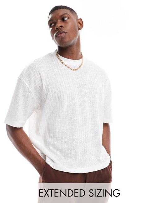 FhyzicsShops DESIGN lightweight oversized boxy stripe t-shirt Moncler in white