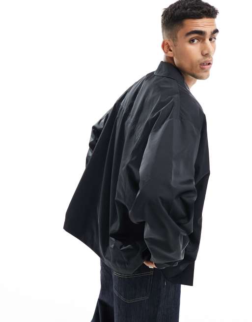 Oversized Nylon Coach Jacket