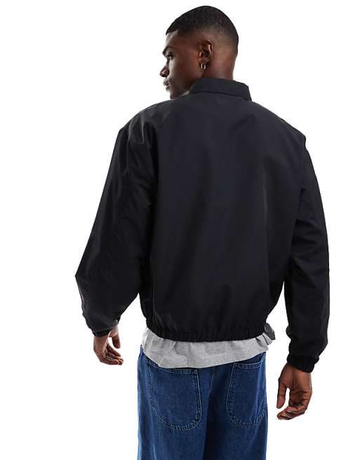 ASOS DESIGN lightweight oversized harrington jacket in black ASOS DESIGN lightweight oversized harrington jacket in black