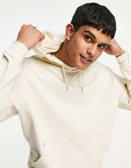 ASOS DESIGN lightweight oversized hoodie in beige