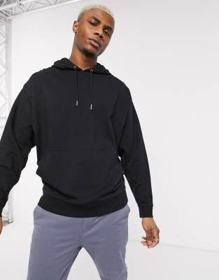 plain black oversized hoodie