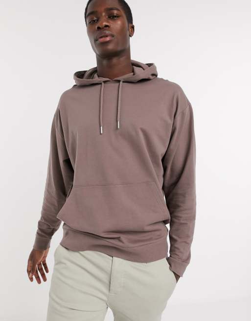 ASOS DESIGN lightweight oversized hoodie in taupe | ASOS