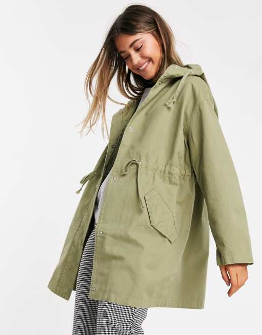 ASOS DESIGN lightweight parka in sage | ASOS