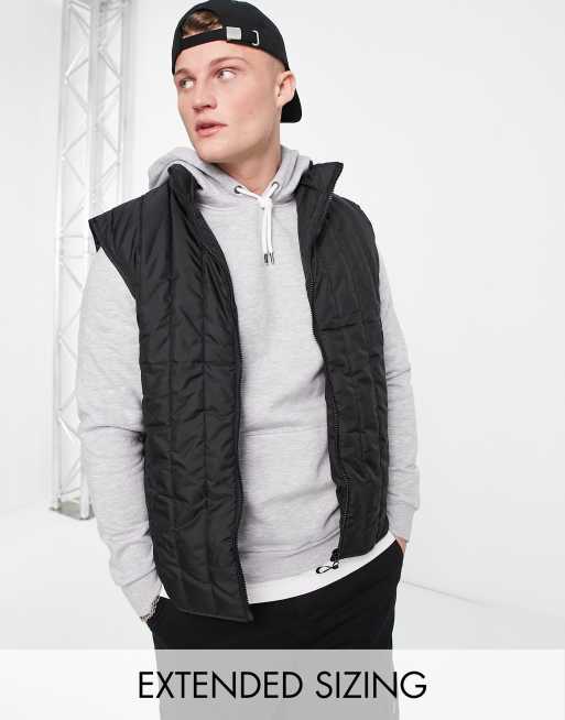 Black and white puffer cheap vest