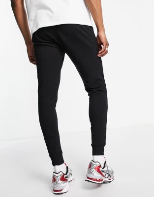 black skinny jogger pants