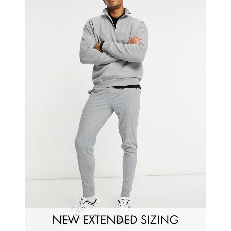 Grey Marl Asos Tapered Joggers Tracksuit Bottoms Tapered Joggers Asos ...