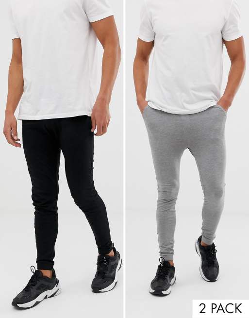 ASOS DESIGN skinny sweatpants in gray marl