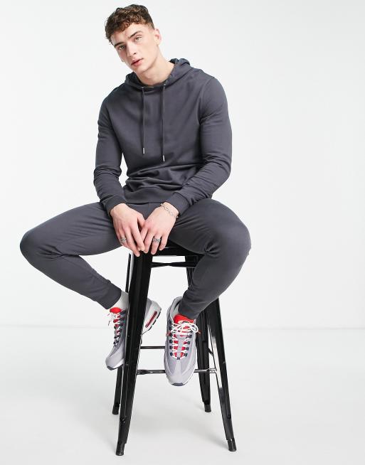 ASOS DESIGN lightweight skinny tracksuit in washed black - BLACK | ASOS