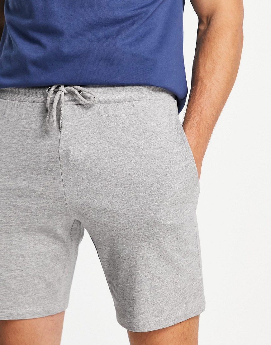 ASOS DESIGN lightweight slim jersey shorts in gray heather - MGREEN