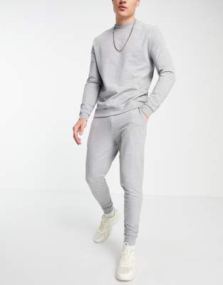 skinny grey tracksuit