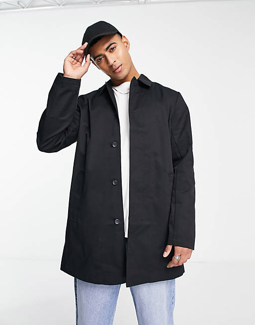 ASOS DESIGN lightweight trench coat in black | ASOS