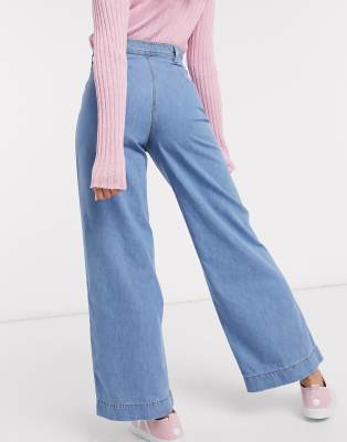 wide leg lightweight jeans