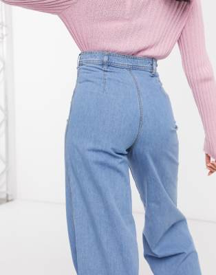 wide leg lightweight jeans
