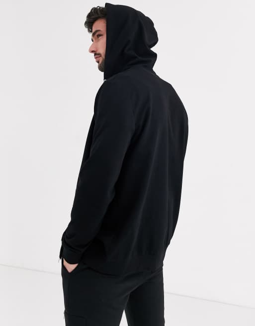 Lightweight black outlet hoodie