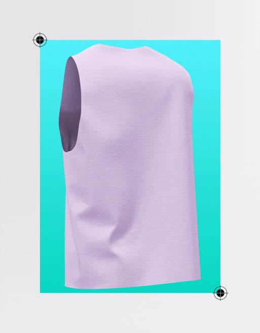 ASOS DESIGN – Lila avslappnat linne av linneliknande material i unisex-modell, 4 av 4