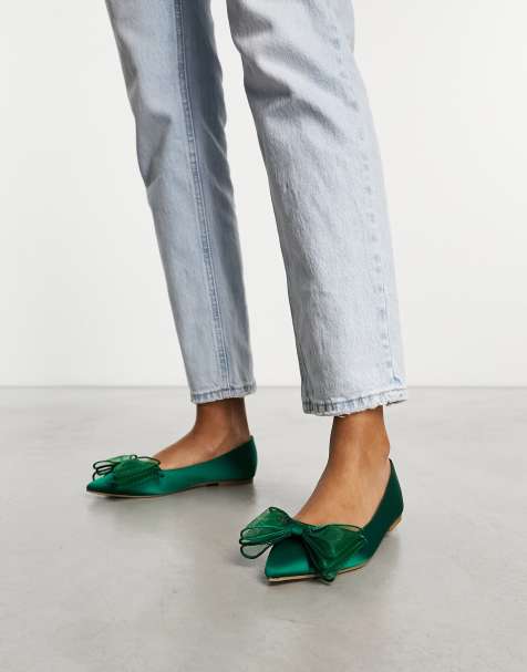 Flat 2025 shoes green