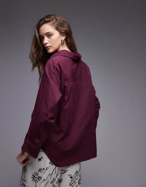 ASOS DESIGN – Lila skjorta i oversize av poplin, 3 av 4