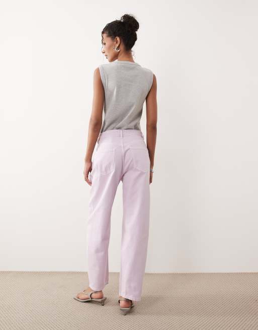 ASOS DESIGN – Lila, smala jeans med barrelben, 4 av 5