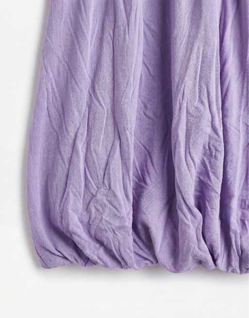 ASOS DESIGN – Lila topp med ballongfåll och smala axelband, 8 av 8