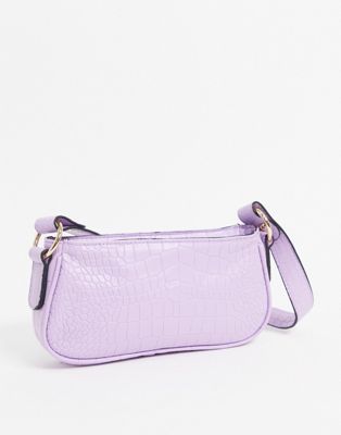 lilac croc bag