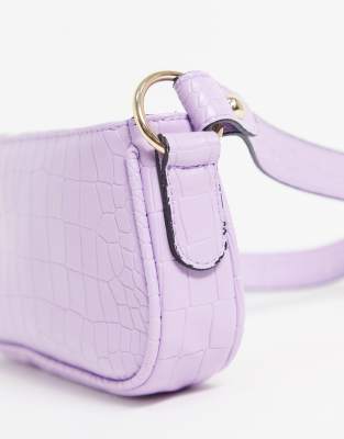 croc effect 90s shoulder bag