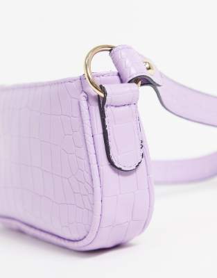 lilac croc bag