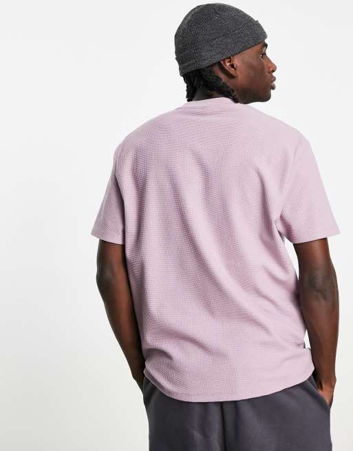 ASOS DESIGN – Lilamelerad, våfflad, avslappnad t-shirt, 2 av 4