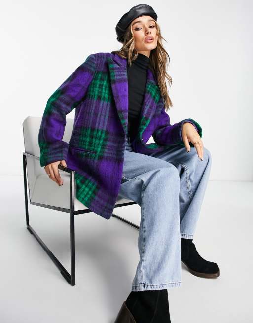 ASOS DESIGN – Lilarutig finjacka med murarkrage i ylletyg