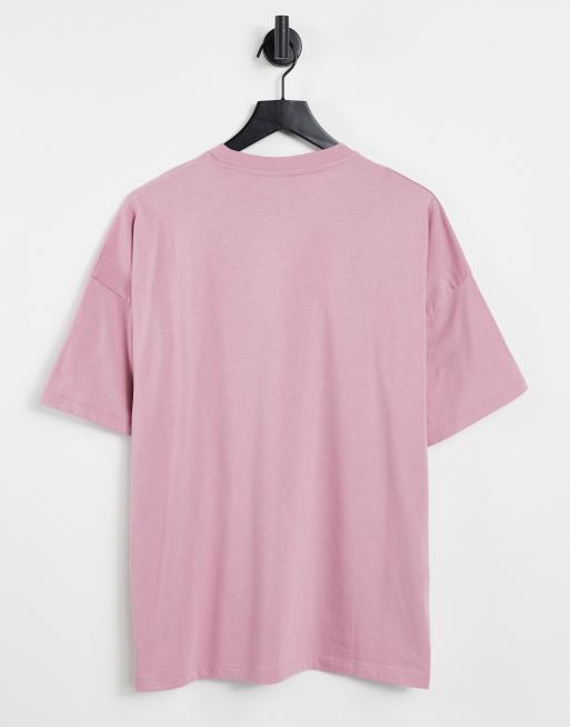 ASOS DESIGN – Lilatvättad t-shirt i oversize med rund halsringning – PURPLE, 2 av 4