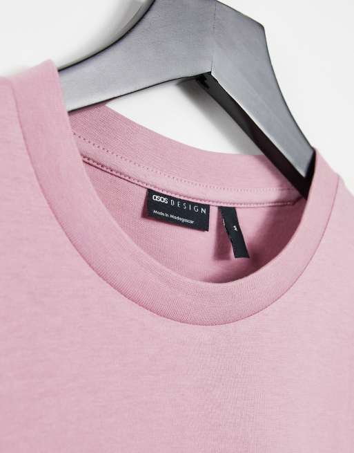 ASOS DESIGN – Lilatvättad t-shirt i oversize med rund halsringning – PURPLE, 3 av 4