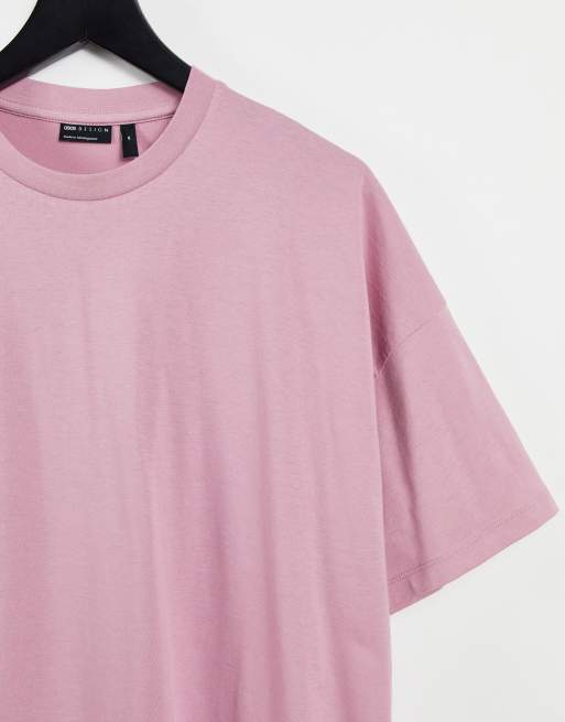ASOS DESIGN – Lilatvättad t-shirt i oversize med rund halsringning – PURPLE, 4 av 4