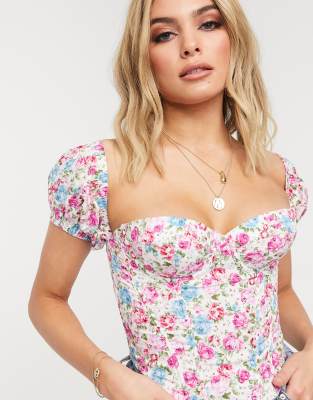 floral corset top