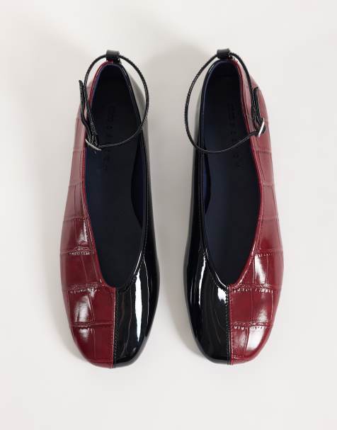 ASOS DESIGN Lilibelle ballerine nere e rosse - view 1