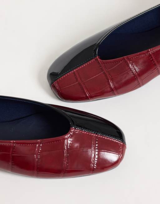 ASOS DESIGN Lilibelle ballets in black and red, 4 of 4