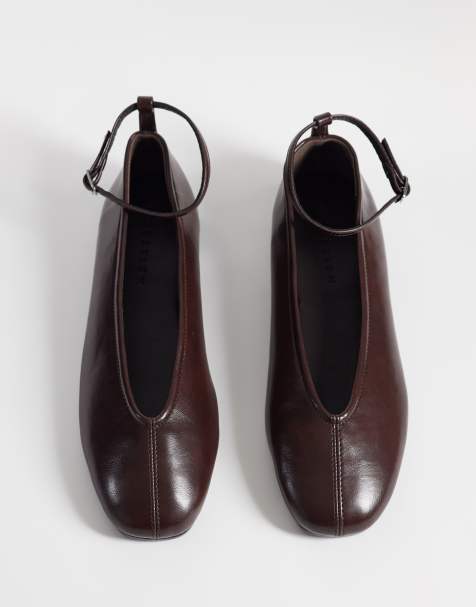 ASOS DESIGN Lilibelle ballets in chocolate - view 1