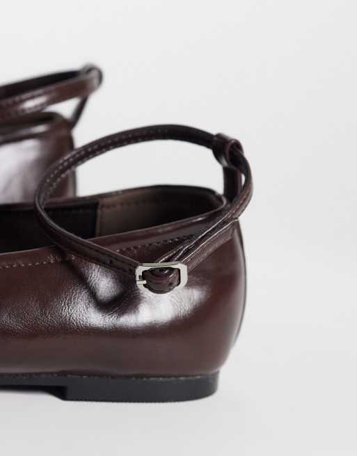 ASOS DESIGN Lilibelle ballets in chocolate, 3 of 4