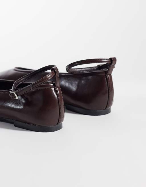 ASOS DESIGN Lilibelle ballets in chocolate, 4 of 4