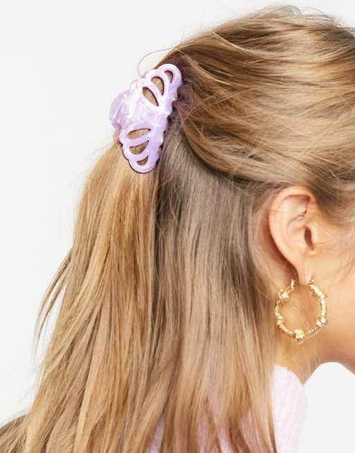 ASOS DESIGN – Liliowa klamra do włosów z tworzywa