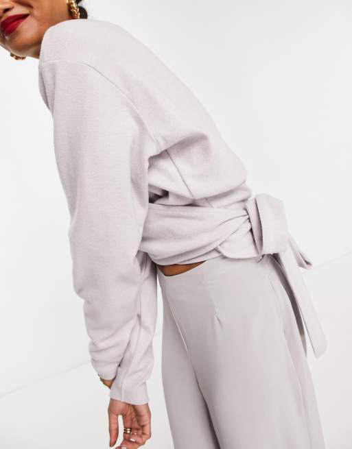 ASOS DESIGN – Liliowy bardzo miękki top kopertowy, 3 z 4