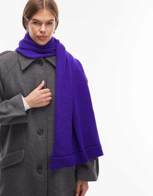 ASOS DESIGN - Lilla halstørklæde i plysset strik, 2 af 3