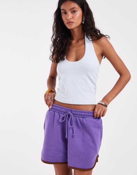 ASOS DESIGN - Lilla løbeshorts med brune detaljer - view 1