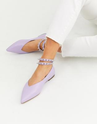 purple ballet flats