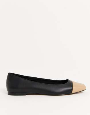 black and tan flats