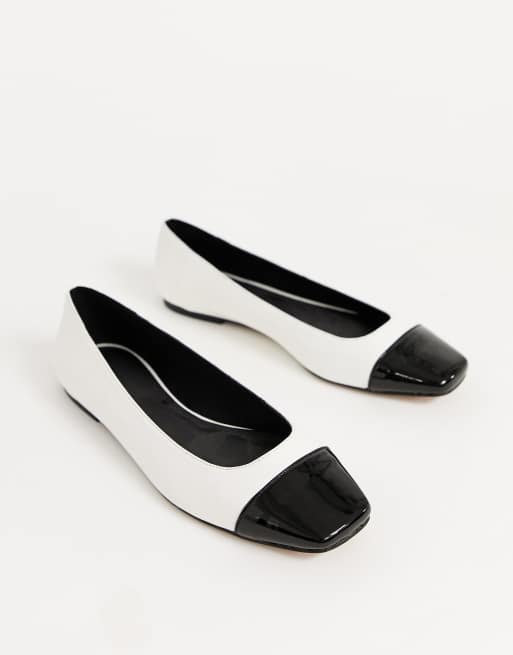 Black and clearance white flats